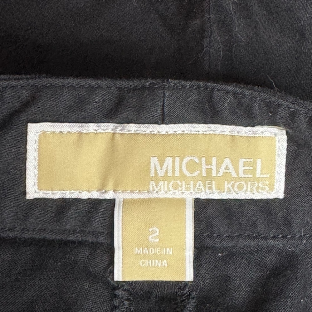 Michael Kors Gold Metal and Black Bermuda Shorts - Picture 3 of 5
